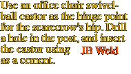 Use an office chair swivel-ball